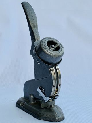 Iron Bates Automatic Eyeleter Hand Press Vintage Tool Made Usa