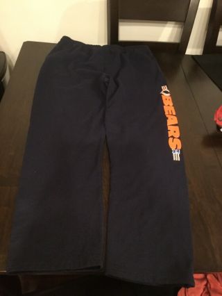 Chicago Bears Blue Orange Nfl Team Apparel Sweatpants Pants Xl Cond