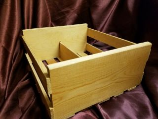 Vintage Wood Crate Cd Split Storage Case Holder Holds 54 Very Good Ships Fast