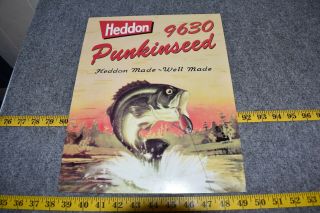 Limited Edition Heddon Punkinseed Fishing Lure Cardboard Counter Sign