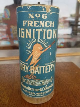 Antique No 6 French Ignition Dry Cell Battery Telephone Radio Lantern