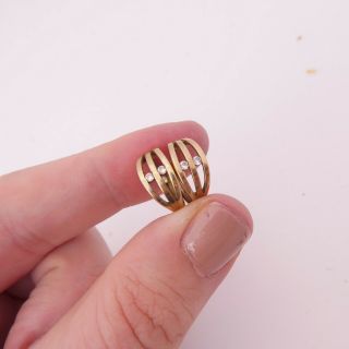 9ct Gold Paste Set Vintage Hoop Earrings,  9k 375
