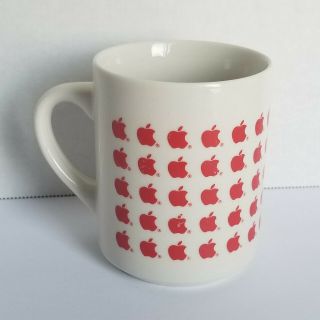 Vintage Red Apple Logo Mac Macintosh Computer Coffee Mug Cup Rows & Columns 2