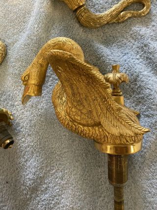 Vintage Sherle Wagner Phylrich Style Swan Bathroom Sink Faucet & Fixtures