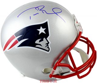 Tom Brady Signed Autographed England Patriots Full Size Helmet Tristar