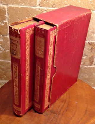 Vtg Three Musketeers Sequel,  1929 Twenty Years After - 2 Book Set,  Storage Case