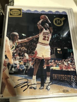 Michael Jordan Signed Heroes Of The Game Chicago Bulls Photo 48/200