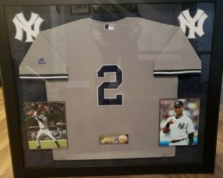 Derek Jeter Autographed Jersey Professionally Framed With