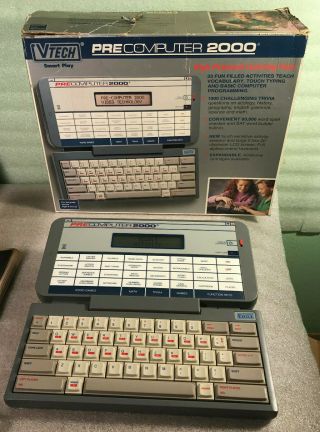 Vintage 1992 Vtech Smart Play Precomputer 2000 W/ Course Book & Box