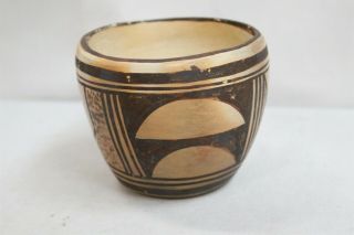 Vintage Hopi Pueblo 4 Moon Odd Symbol Indian Pottery Bowl