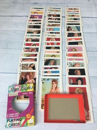 Vintage Royal Flushes Full Deck 54 Glorious Nudes Girl Playing Cards King Size