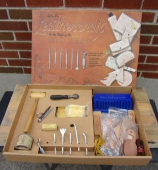 Vintage Tandy Leathercraft Style Of Old West Beginners Kit 5500 Tools Projects