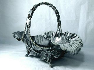 1860ahestetic Simpson Hall & Miller Pastry Centerpiece Ruffled Branched Leafed