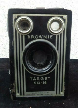 Deal Vintage Kodak Brownie Target Six - 16 Art Deco Box Camera Dd
