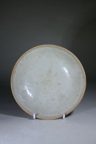 Antique Chinese Qingbai Glazed Shallow Bowl Song Dynasty - Signed