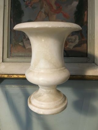 Vintage Alabaster,  Marble Urn Vase Of Classical Proportions 15cm Tall