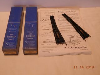 Vtg Tt Scale Model Railroad H.  P.  Products Co.  No.  5 Left & Right Switches Boxes