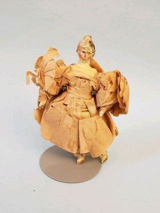 Rare Miniature Antique Grodnertal Peg Wooden Doll Early 1800 