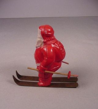 Vintage Irwin Santa Claus celluloid 1940 ' s toy 4 
