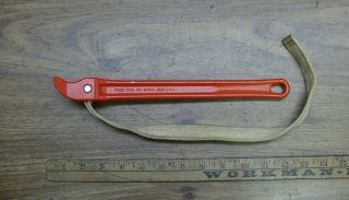 Vintage Ridgid No.  2 " Strap Pipe Wrench,  11 - 3/4 " With 1 " X 15 " Strap,