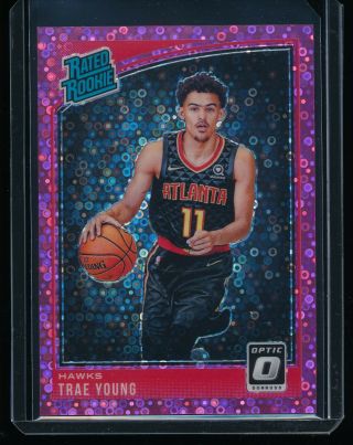 2018 - 19 Panini Donruss Optic Fast Break Trae Young Rc Rookie Pink Prizm 07/20