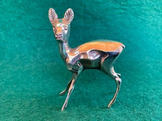 Collectible Miniature Spanish Sterling Silver 925 Deer Figurine.