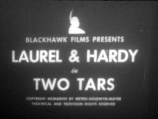 Laurel & Hardy Two Tars Vintage Blackhawk 16mm.  Silent Print - Priced To Sell