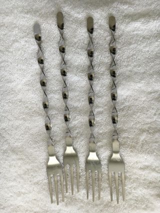 Set Of 4 Vintage “the Pasta Forks” Made In Usa 1989,  Pat 227153