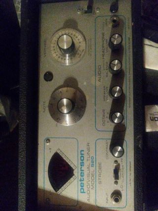 Vintage Peterson Audio/visual Tuner Model 520.  Good.