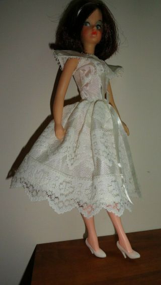 Vintage Barbie Clone Dress Gorgeous Satin W/ 1960 