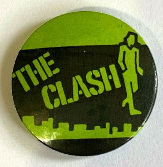 The Clash - Old Og Vtg 70/80`s Button Pin Badge 25mm Punk Rock