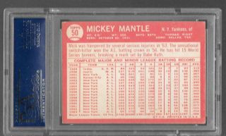 1964 Topps 50 MICKEY MANTLE Yankees PSA 4 VG - EX 2