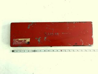 Vintage 1948 Snap - On Tools Metal Tool Box Kr - 281 For 3/8 " Dr.  Socket Set