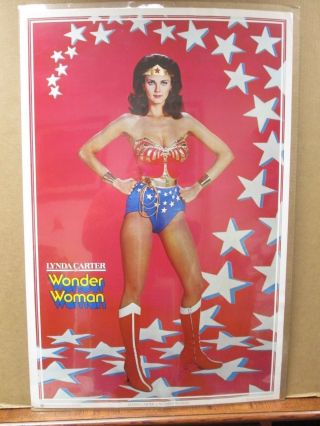 Vintage Poster Lynda Carter As Dc Comics Wonder Woman The Movie 1977 Inv 1081