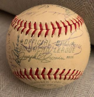 Vintage 1960 Cleveland Indians Team Signed Baseball 31 Autographs Gordon Kuenn