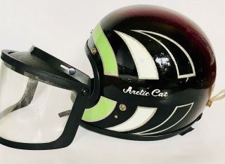 Vintage Arctic Cat Snowmobile Helmet 74 Racing Full Face Snowmobile Helmet
