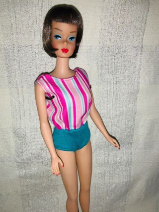 Vintage High Color American Girl Barbie Doll Brunette Minty