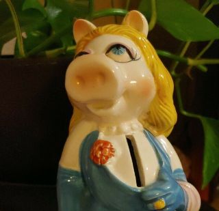 Vintage Miss Piggy Ceramic Piggy Bank Jim Henson Muppets Sigma