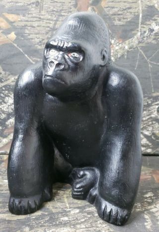Vtg Chalkware Carnival Bank Gorilla King Kong Joe Young Unpunched H