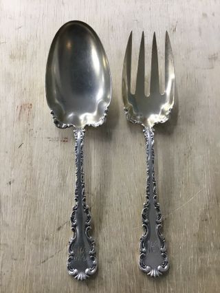 N.  G.  Wood & Sons Sterling Silver Serving Spoon And Fork