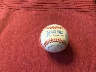 Mickey Mantle Autographed Baseball ' HOF 74 ' Inscription,  JSA Full Letter Authen 2