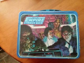 Vintage Lunch Box Star Wars Empire Strikes Back 1980some Scratches With Thermos
