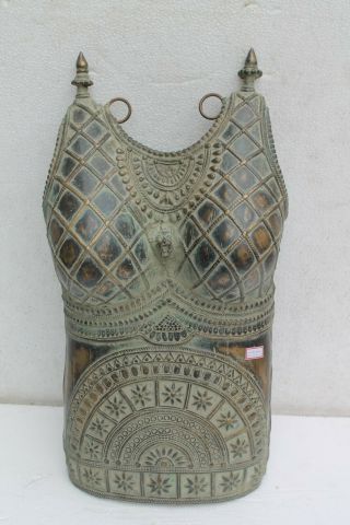 Vintage Old Hand Crafted Brass Solid Tribal Lady Body Wall Hanging Mask Nh2513