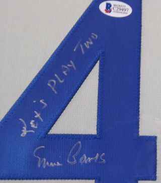 Cubs Ernie Banks Autographed Signed Framed Gray Jersey 