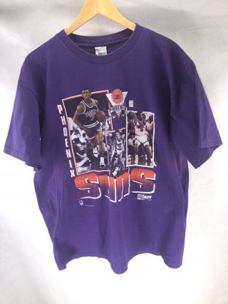 Vintage 90s Phoenix Suns T Shirt Xl Single Stitch Usa 1990 Majerle Johnson