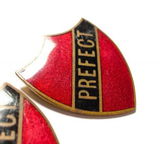 Vintage Enameled School Prefect Badges