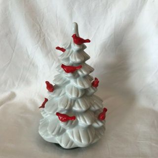 Vintage Motion Musical Ceramic Tree With Birds