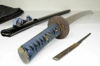Edo Art Antique: Japanese Wakizashi Sword " Kiyoshige清重 " Samurai Katana Nihonto