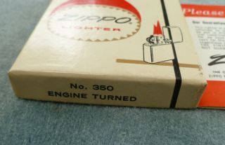 1971 Vintage Zippo Lighter 350 Engine Turned 2