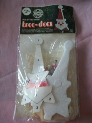 Vintage 1973 Walco Christmas Ornament Kit,  Tree - Dees,  Pin By Number